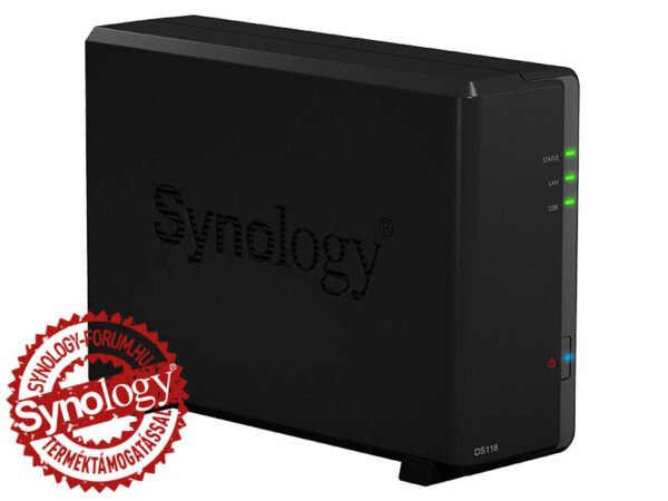 Synology DiskStation DS118 1-lemezes NAS (4×1,4 GHz CPU, 1 GB RAM)