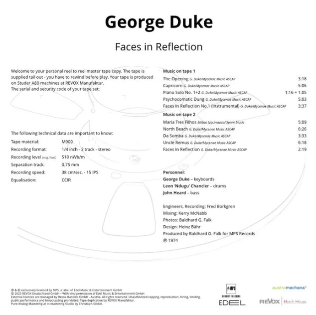 George Duke Faces In Reflection mesterszalag track lista