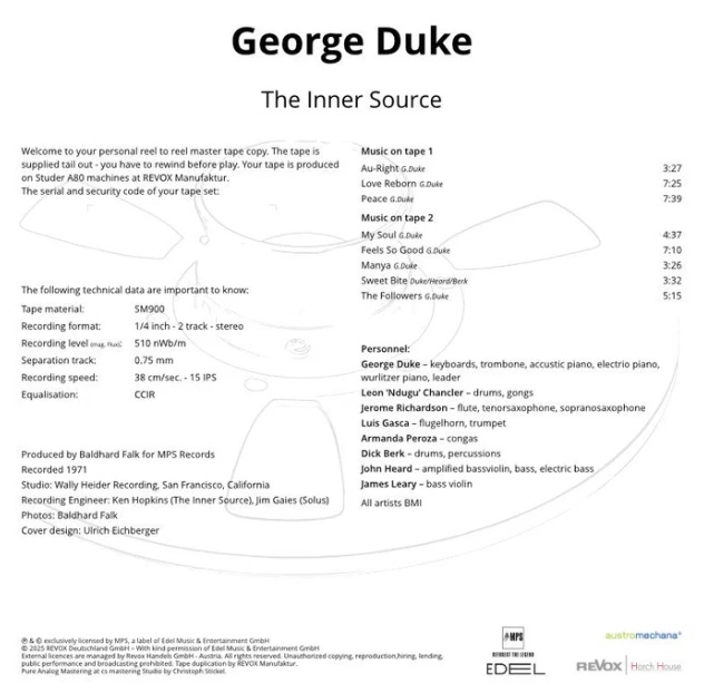 George Duke The Inner Source mesterszalag - Image 4