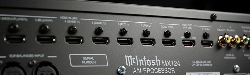 McIntosh MX124 HDMI be és kimenetek