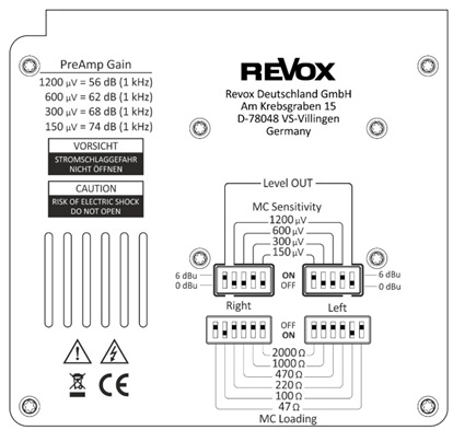 Revox T77 beállítások web