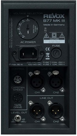 Aphl Revox B77 MKIII bemutató The Absolute Sound IO panel