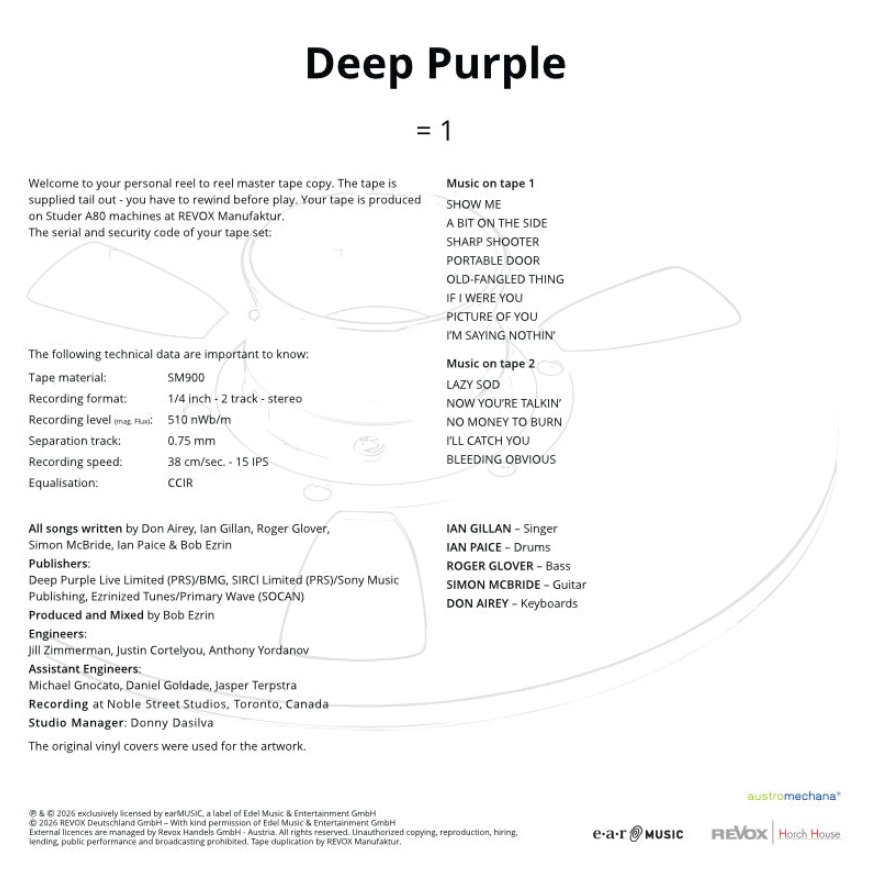 Deep Purple =1 mesterszalag track lista