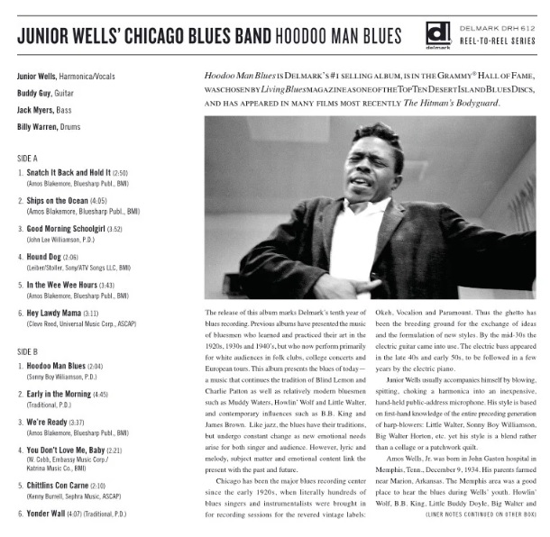 Junior Wells' Chicago Blues Band Hoodoo Man Blues mesterszalag belső