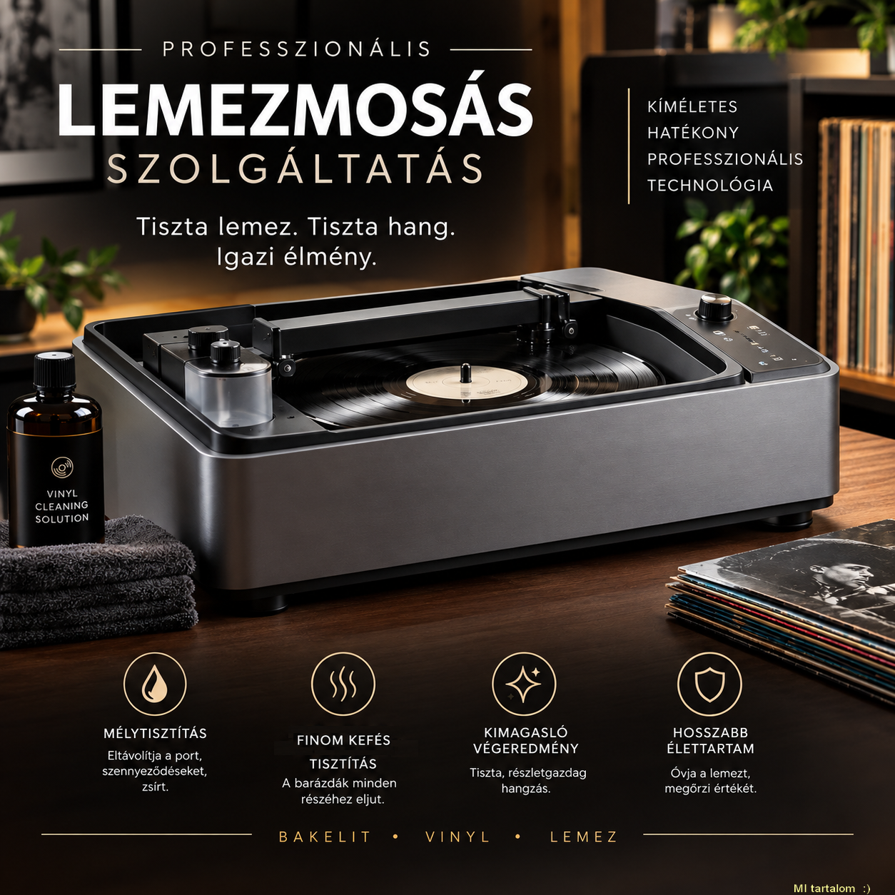 Vinyl LP hanglemez mosás szolgáltatás