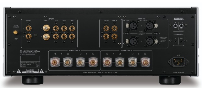 Luxman L100 bemutató Stereophile rear