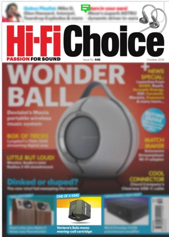 Vertere Solo bemutató HiFi Choice kezdőkép